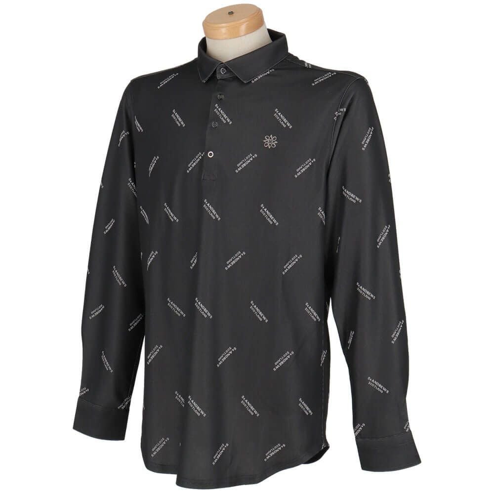 セントアンドリュース St ANDREWS　メンズ ロゴジャガード 長袖 ポロシャツ 042-2261901 詳細3