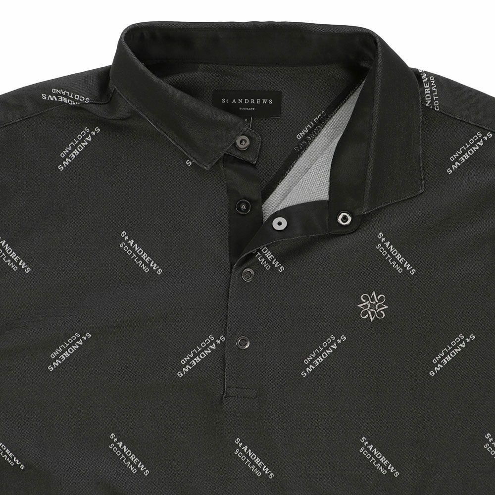 セントアンドリュース St ANDREWS　メンズ ロゴジャガード 長袖 ポロシャツ 042-2261901 詳細4