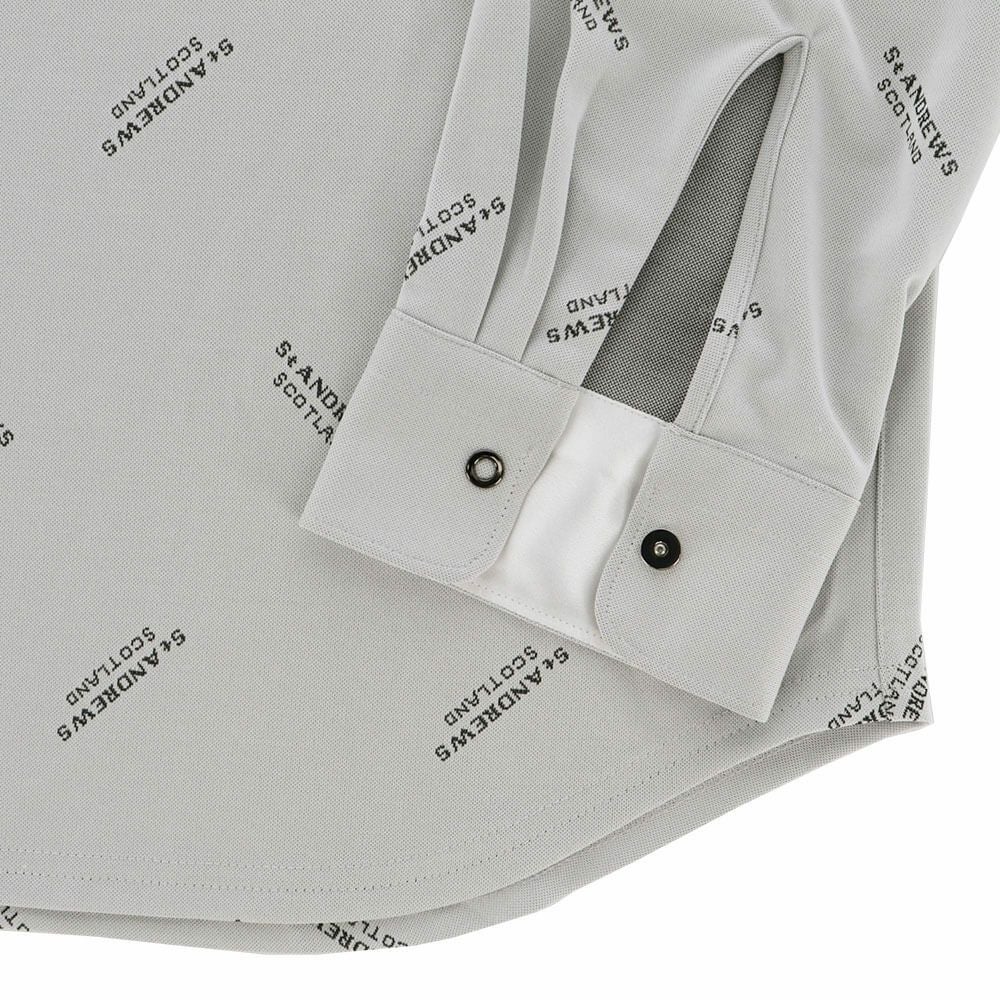 セントアンドリュース St ANDREWS　メンズ ロゴジャガード 長袖 ポロシャツ 042-2261901 詳細10