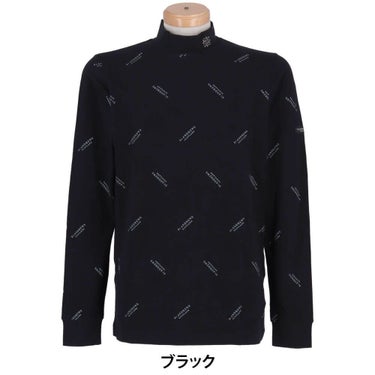 セントアンドリュース St ANDREWS　メンズ ベア天竺 ロゴプリント 長袖 ハイネックシャツ 042-2266953 ブラック