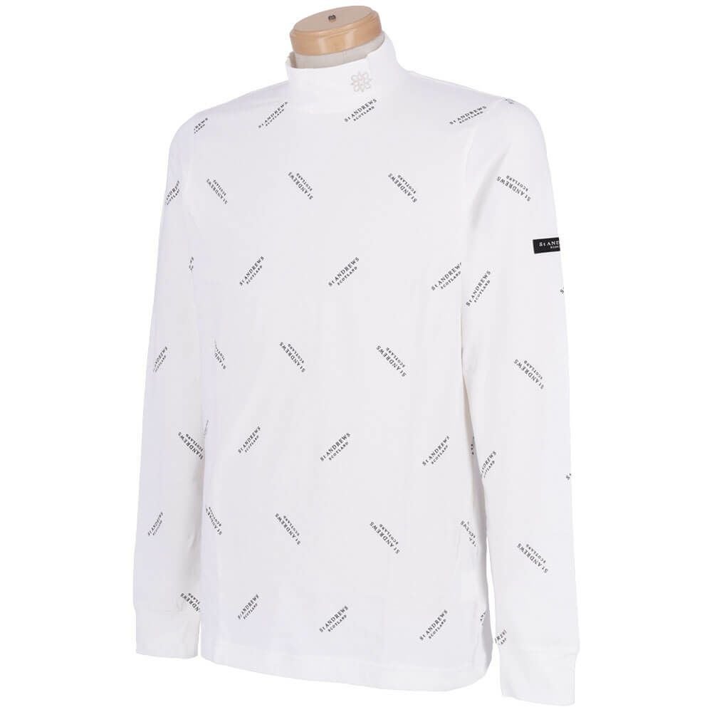 セントアンドリュース St ANDREWS　メンズ ベア天竺 ロゴプリント 長袖 ハイネックシャツ 042-2266953 詳細5