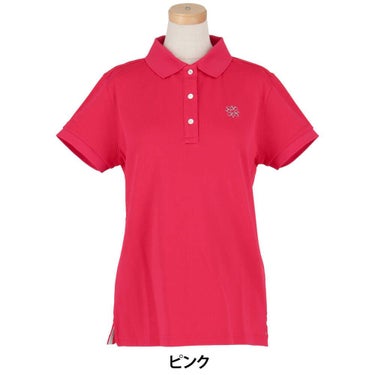 セントアンドリュース StANDREWS レディースシャツ リブ衿 鹿の子 半袖 ポロシャツ 042-1960104 ピンク