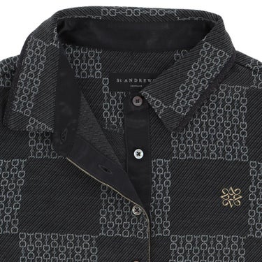 セントアンドリュース StANDREWS レディースシャツ ホースビット柄 長袖ポロシャツ 043-1261004 詳細4