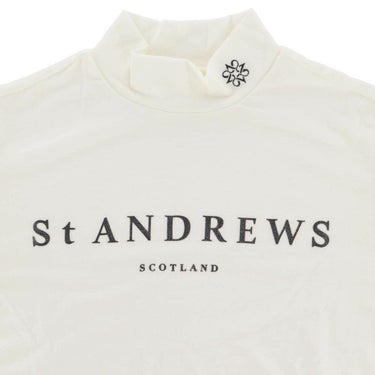 セントアンドリュース StANDREWS レディースシャツ プレミアウォーム ラメロゴプリント 長袖 ハイネックシャツ 043-2166252 詳細3