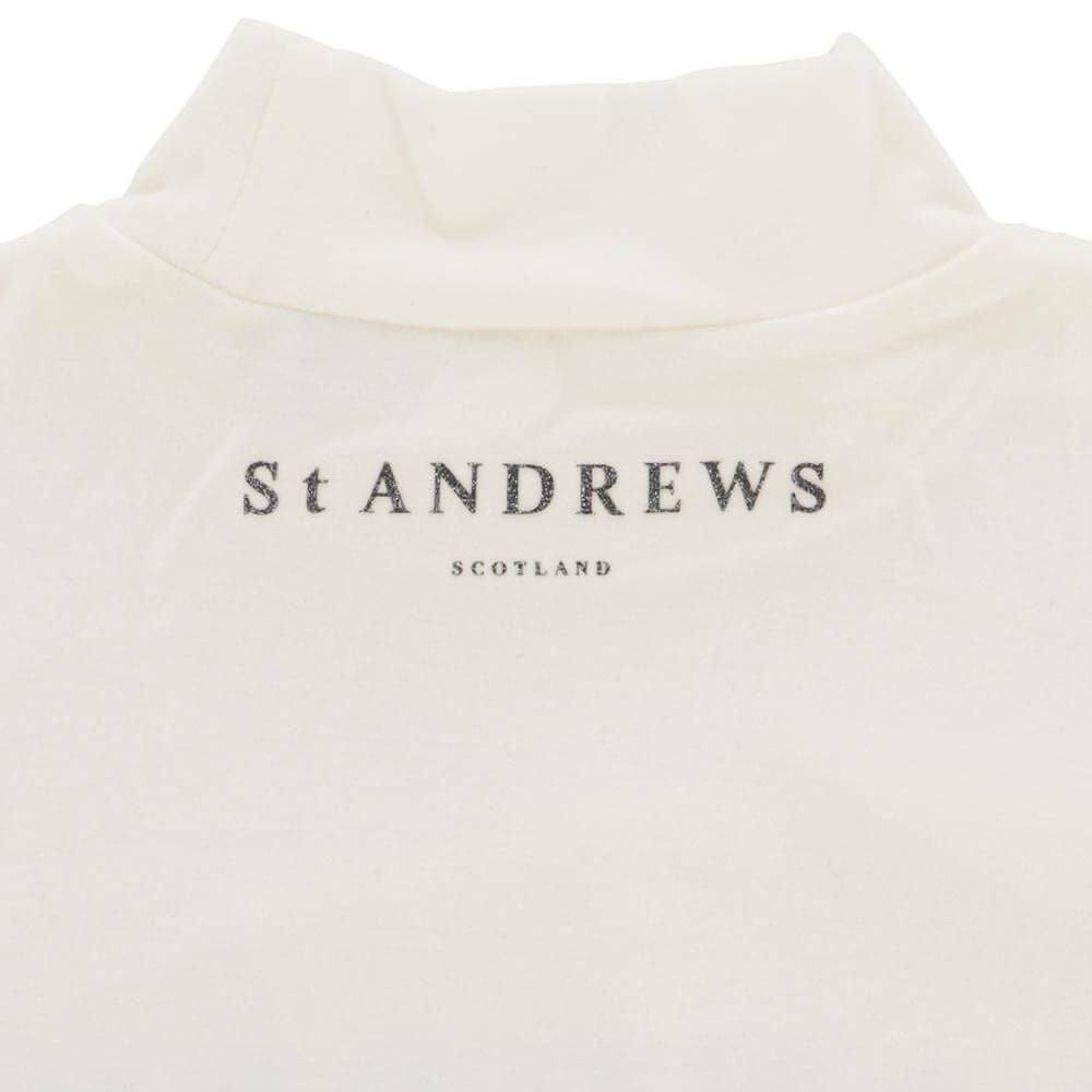 セントアンドリュース StANDREWS レディースシャツ プレミアウォーム ラメロゴプリント 長袖 ハイネックシャツ 043-2166252 詳細4