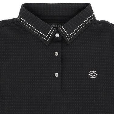 セントアンドリュース StANDREWS レディースシャツ サッカー生地 ラインストーン ストレッチ 長袖ポロシャツ 043-2261102 詳細4