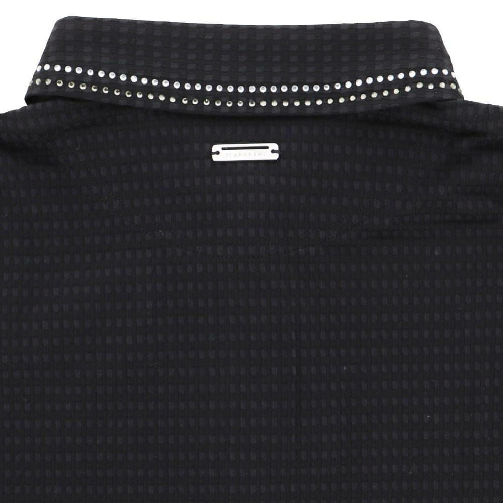 セントアンドリュース StANDREWS レディースシャツ サッカー生地 ラインストーン ストレッチ 長袖ポロシャツ 043-2261102 詳細5