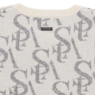 セントアンドリュース StANDREWS レディースシャツ モノグラム柄 ジャガード カシミヤ 長袖 クルーネック セーター 043-2270102 詳細7