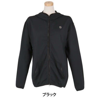 セントアンドリュース StANDREWS レディースシャツ UVカット 長袖 フルジップ フーディー 043-2962352 ブラック