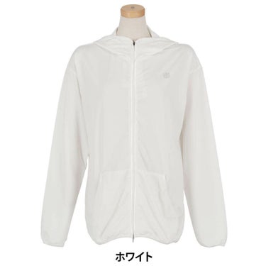 セントアンドリュース StANDREWS レディースシャツ UVカット 長袖 フルジップ フーディー 043-2962352 ホワイト