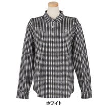 セントアンドリュース StANDREWS レディースシャツ チェック柄 ジャガード 長袖ポロシャツ 043-9261910