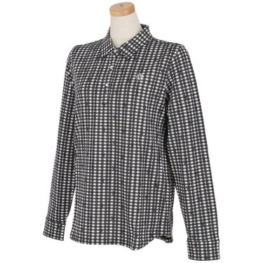 セントアンドリュース StANDREWS レディースシャツ チェック柄 ジャガード 長袖ポロシャツ 043-9261910 詳細3