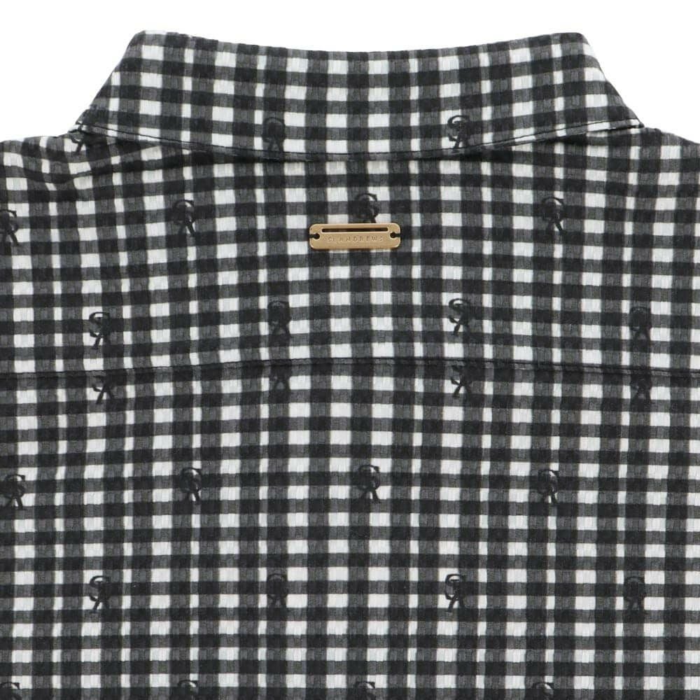セントアンドリュース StANDREWS レディースシャツ チェック柄 ジャガード 長袖ポロシャツ 043-9261910 詳細5