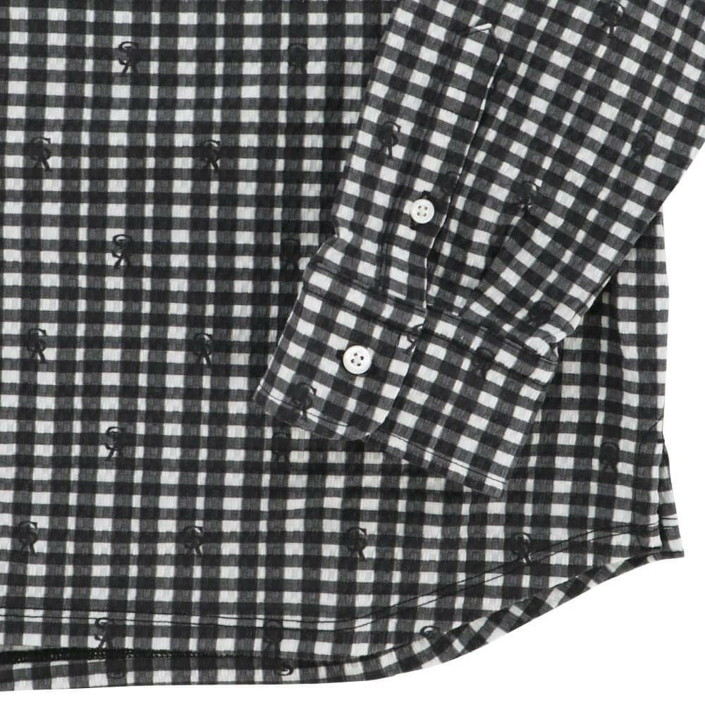 セントアンドリュース StANDREWS レディースシャツ チェック柄 ジャガード 長袖ポロシャツ 043-9261910 詳細6