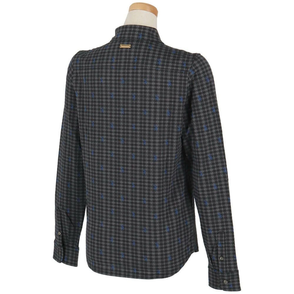 セントアンドリュース StANDREWS レディースシャツ チェック柄 ジャガード 長袖ポロシャツ 043-9261910 詳細7