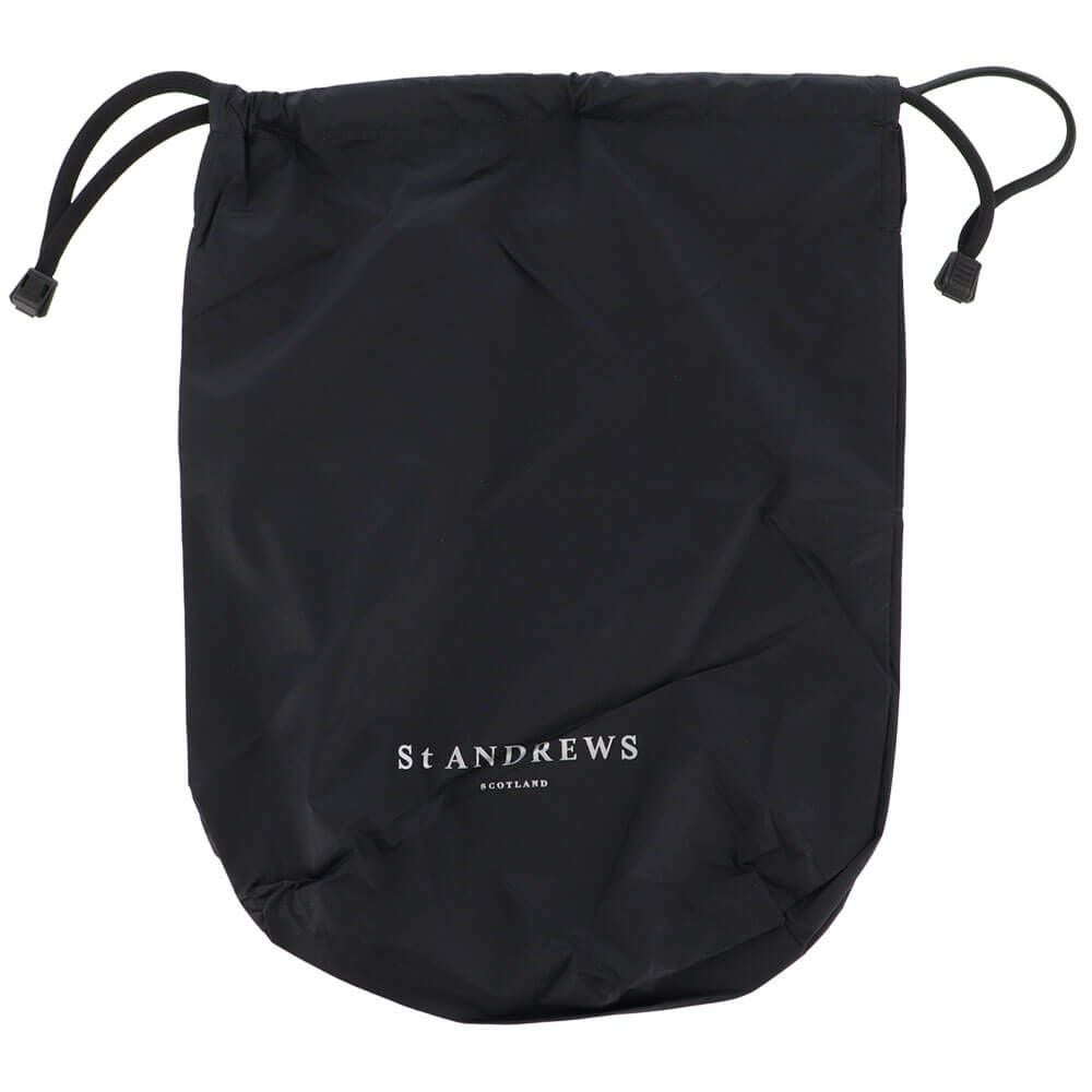 美品 セントアンドリュース メンズ レインウェア上下 L 2WAY袖 帽子付 セントアンドリュース St ANDREWS メンズ 2WAY レインブルゾン 収納袋