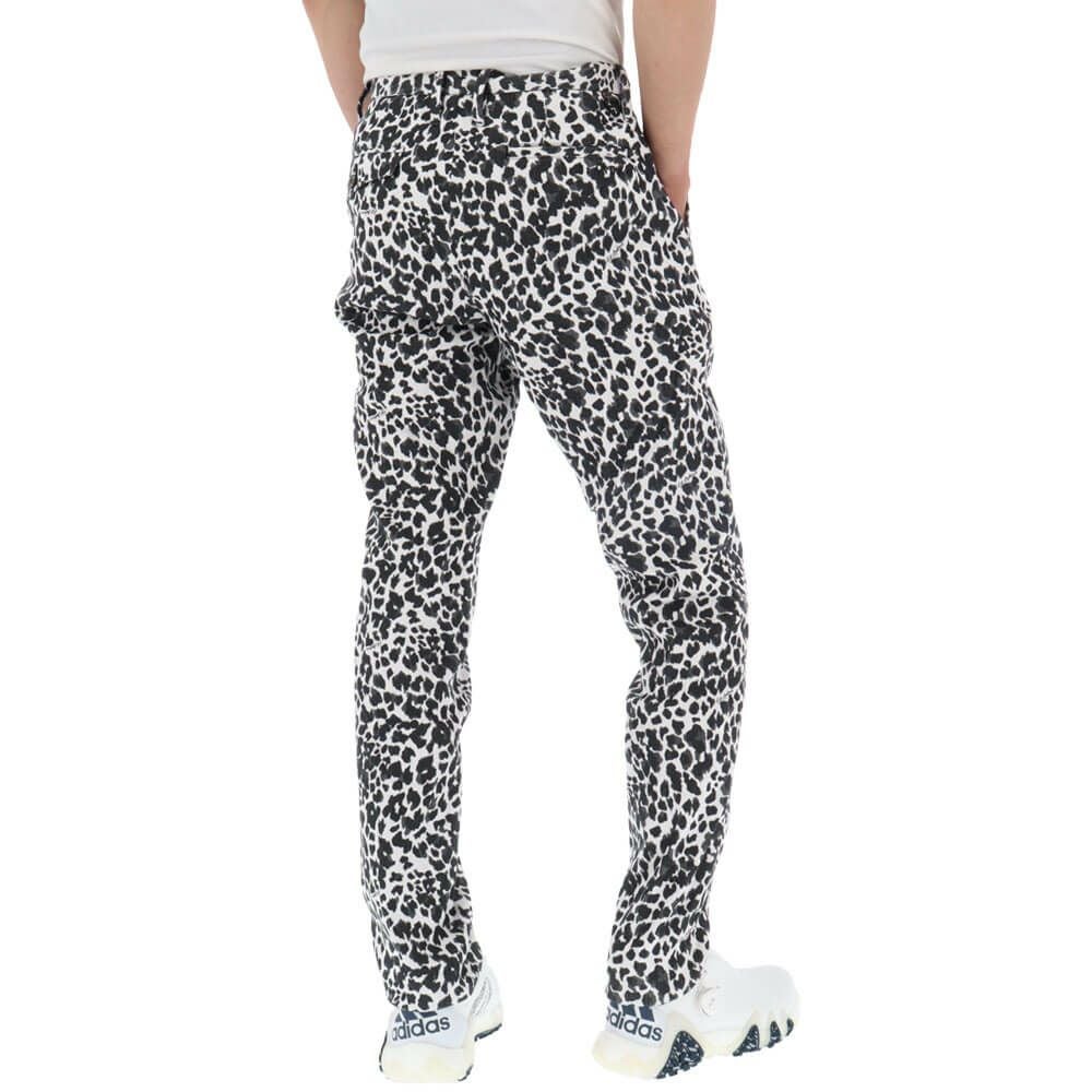 セントアンドリュース St ANDREWS　メンズ レオパード ジャガード ストレッチ ロングパンツ 042-1231005 ホワイト 詳細2