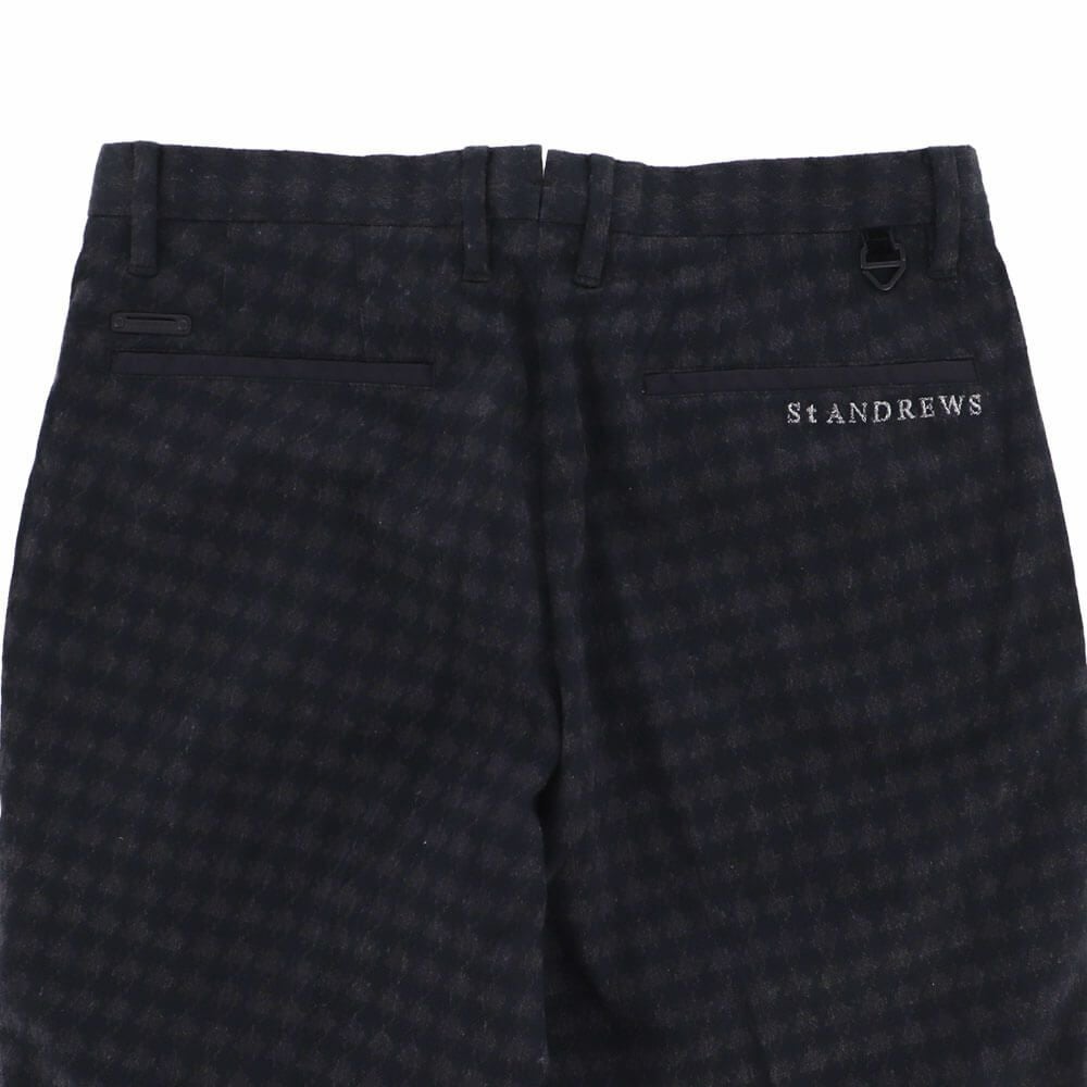 セントアンドリュース St ANDREWS　メンズ 変形千鳥 ジャガード ロングパンツ 042-2231011 詳細6