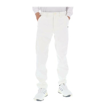 セントアンドリュース St ANDREWS　メンズ ロゴデザイン モノグラム柄 エンボスプリント 裏起毛 ボンディング ロングパンツ 042-2231155 ホワイト