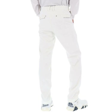 セントアンドリュース St ANDREWS　メンズ ロゴデザイン モノグラム柄 エンボスプリント 裏起毛 ボンディング ロングパンツ 042-2231155 ホワイト 詳細2