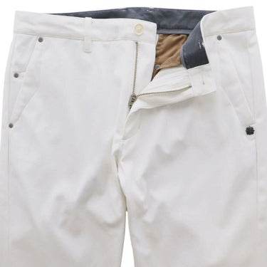 セントアンドリュース St ANDREWS　メンズ ロゴデザイン モノグラム柄 エンボスプリント 裏起毛 ボンディング ロングパンツ 042-2231155 ホワイト 詳細4