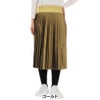 セントアンドリュース St ANDREWS　レディース ストライプ箔プリント プリーツ スカート 043-1234004 ゴールド