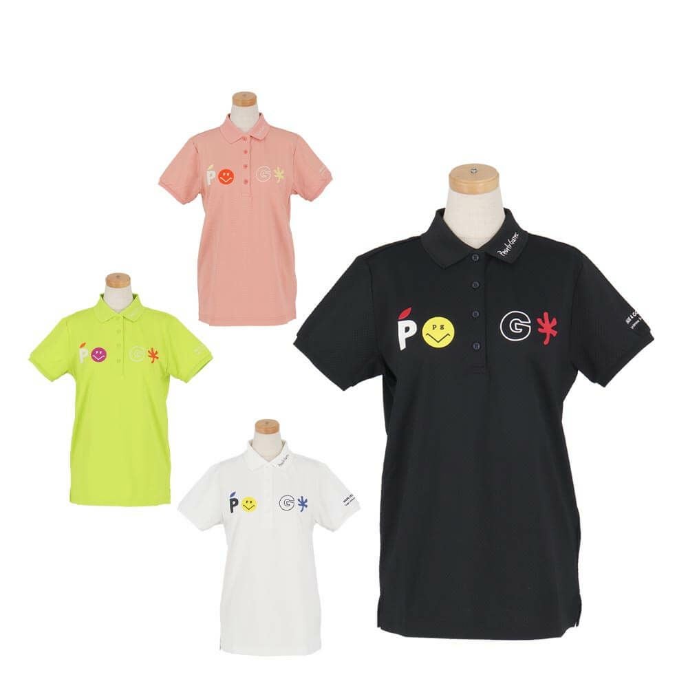 パーリーゲイツ PEARLY GATES　レディース バックプリント サッカーチェック 半袖 ポロシャツ 055-5260712　2025年モデル 詳細1