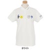 パーリーゲイツ PEARLY GATES　レディース バックプリント サッカーチェック 半袖 ポロシャツ 055-5260712　2025年モデル ホワイト