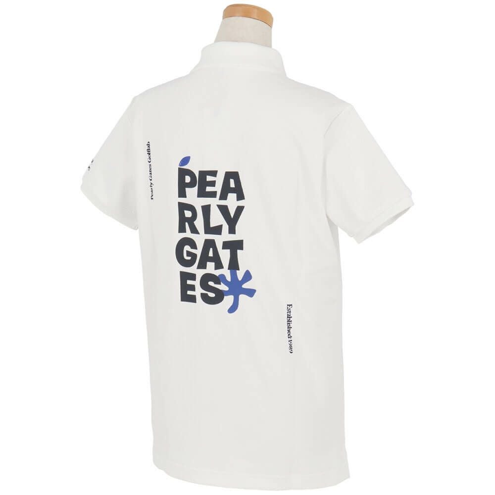 パーリーゲイツ PEARLY GATES　レディース バックプリント サッカーチェック 半袖 ポロシャツ 055-5260712　2025年モデル 詳細2