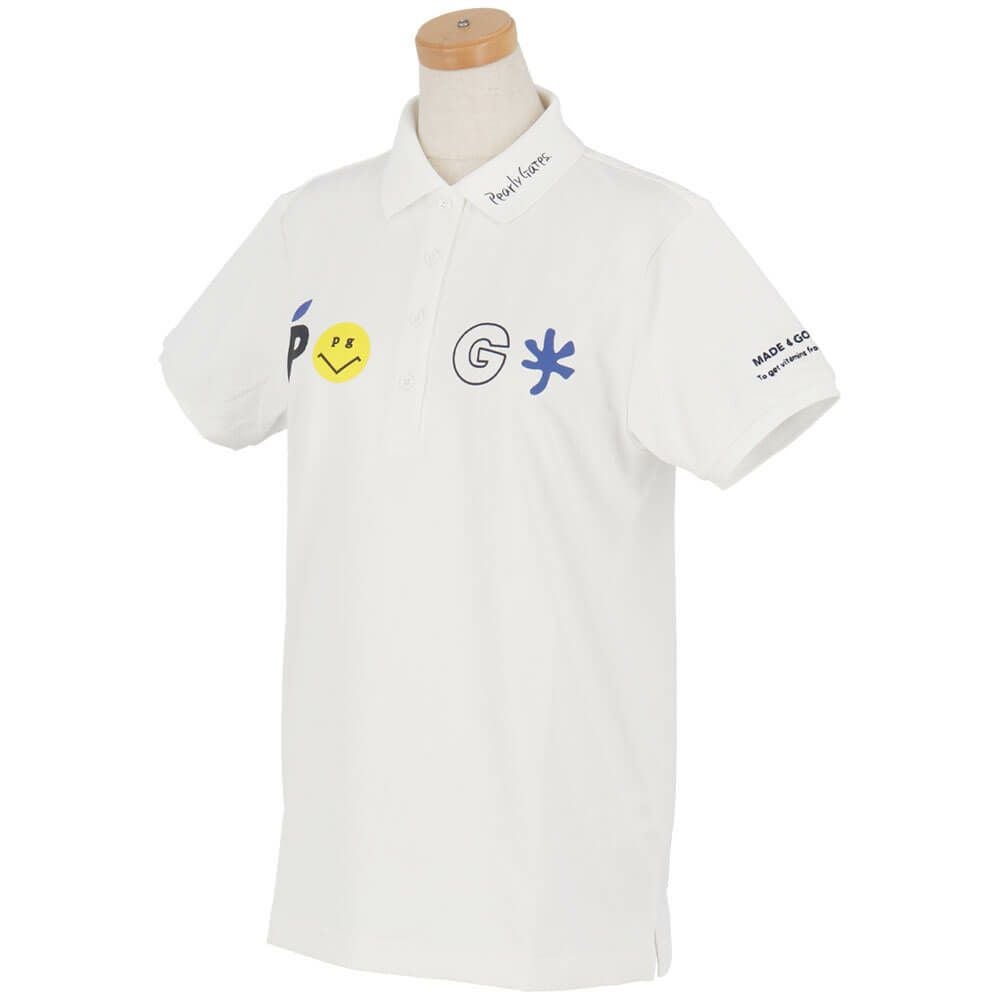 パーリーゲイツ PEARLY GATES　レディース バックプリント サッカーチェック 半袖 ポロシャツ 055-5260712　2025年モデル 詳細3