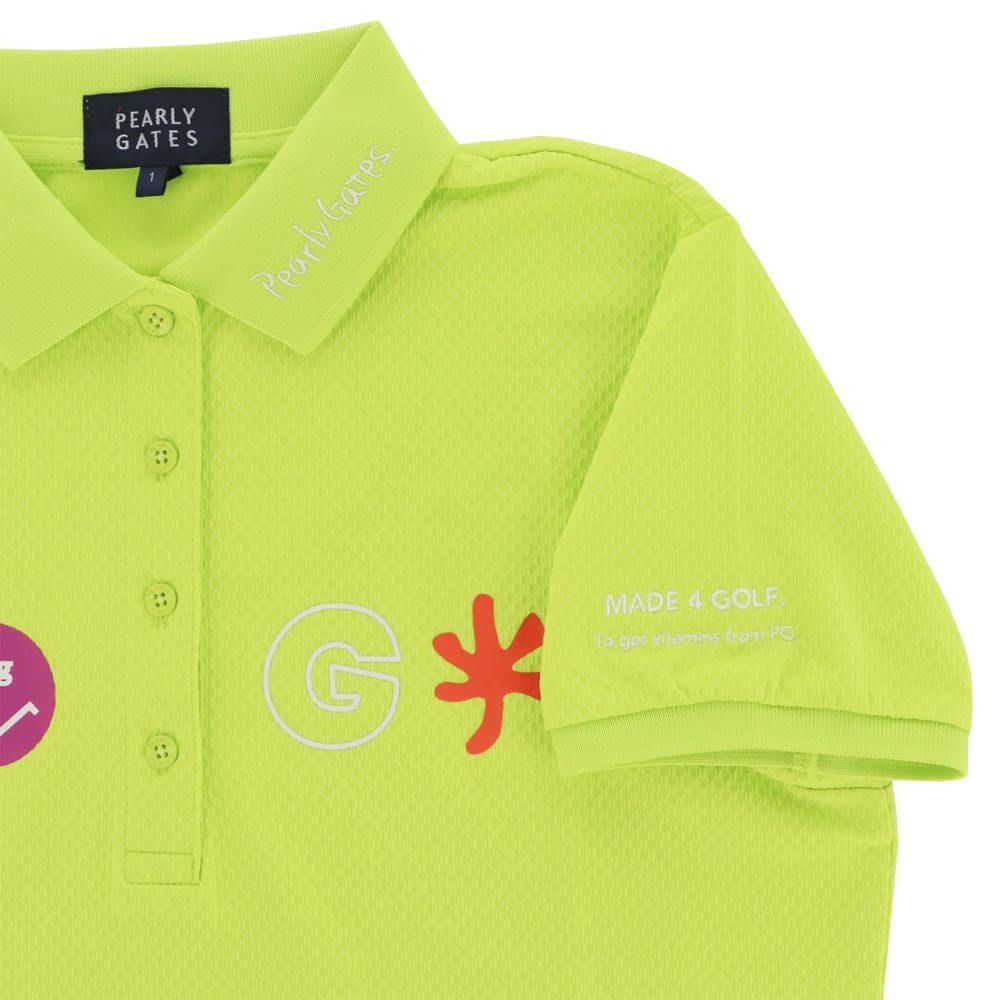 パーリーゲイツ PEARLY GATES　レディース バックプリント サッカーチェック 半袖 ポロシャツ 055-5260712　2025年モデル 詳細12