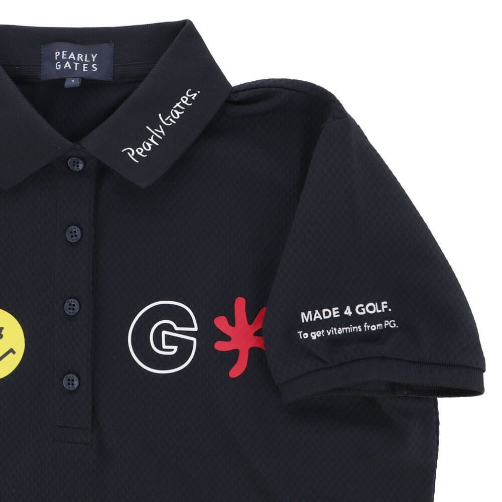 パーリーゲイツ PEARLY GATES　レディース バックプリント サッカーチェック 半袖 ポロシャツ 055-5260712　2025年モデル 詳細15