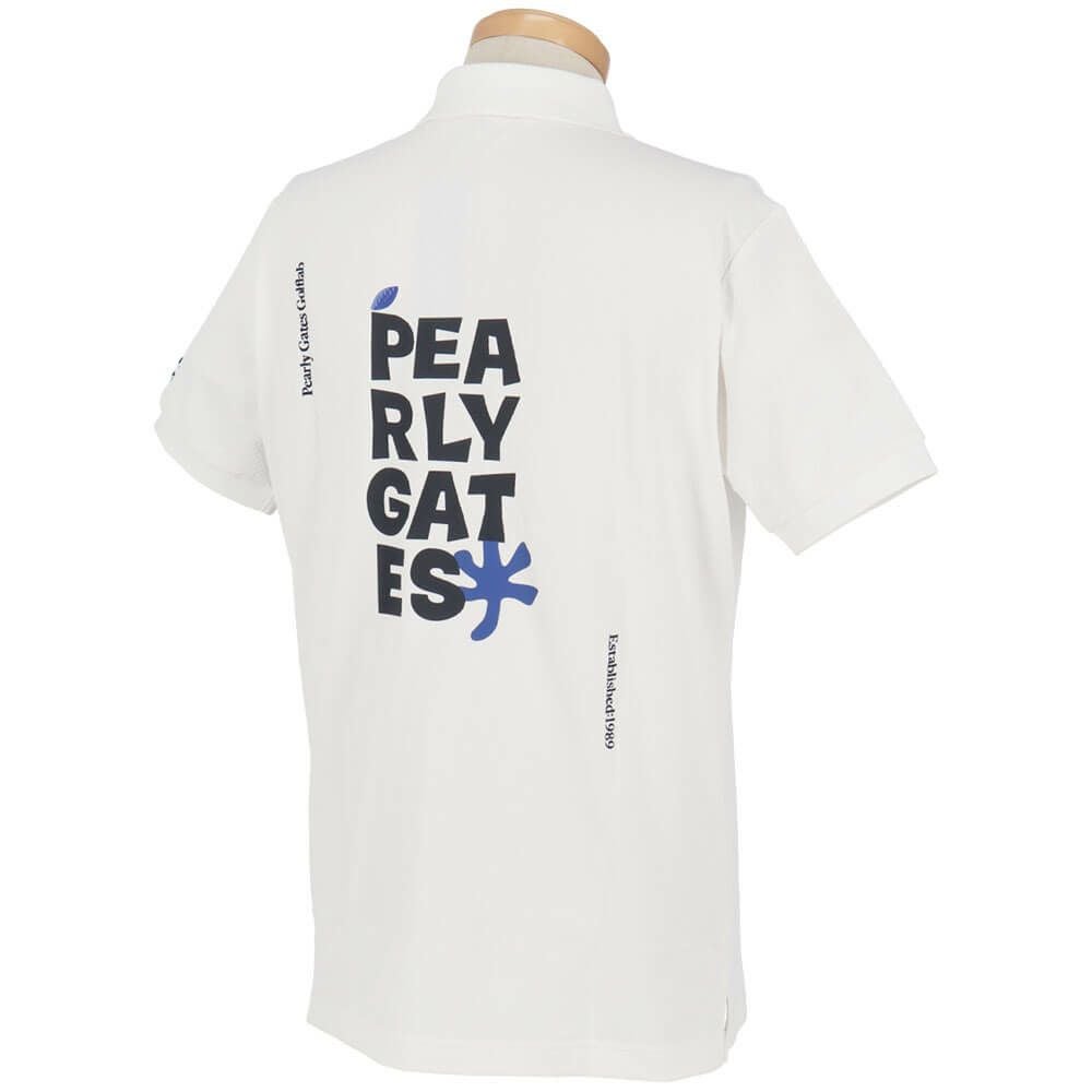 パーリーゲイツ PEARLY GATES　メンズ バックプリント サッカーチェック 半袖 ポロシャツ 053-5260711　2025年モデル 詳細2
