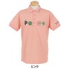 パーリーゲイツ PEARLY GATES　メンズ バックプリント サッカーチェック 半袖 ポロシャツ 053-5260711　2025年モデル ピンク