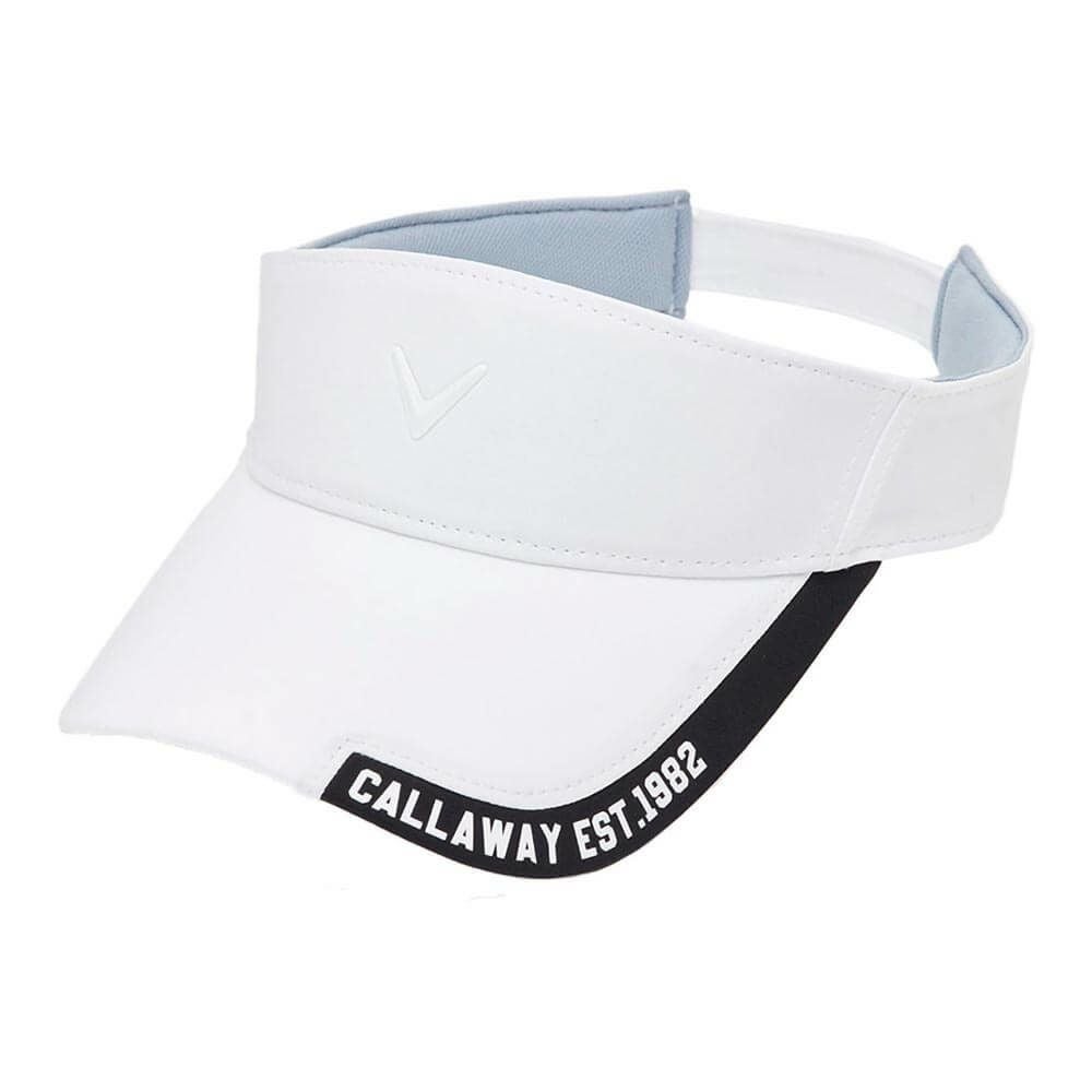 キャロウェイ Callaway　メンズ ロゴデザイン カラーブロック バイザー C24291112 1030 ホワイト　2024年モデル