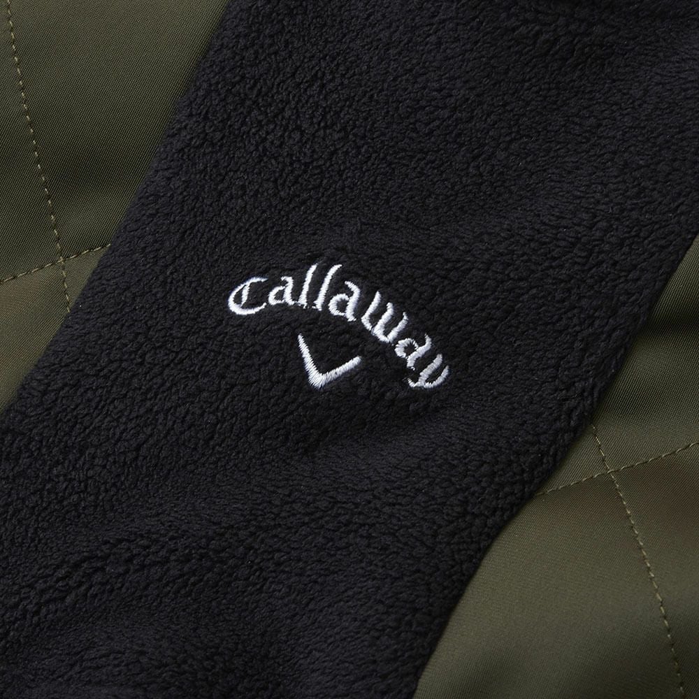 キャロウェイ Callaway　メンズ ロゴ刺繍 ネックウォーマー C24298104 1180 カーキ　2024年モデル 詳細4