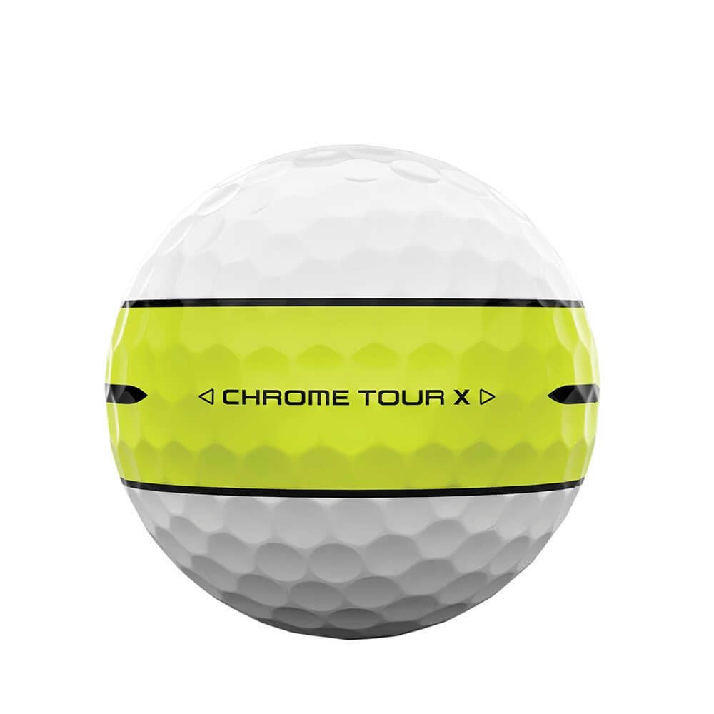 キャロウェイ CHROME TOUR X 360 STRIPE クロム ツアーX 2025年モデル　ゴルフボール　1ダース（12球入り） 360° イエロー ストライプ 詳細5