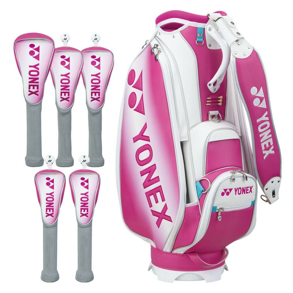 ヨネックス YONEX 岩井姉妹カラーモデル 岩井千怜プロモデル キャディバッグ＆ヘッドカバーセット CB4951LTS MZ マゼンダ 2025年モデル