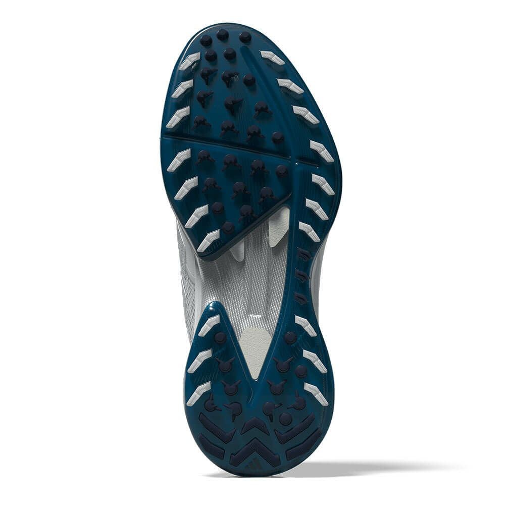 アディダス adidas　アディゼロ ゼッドジー 25 ロー ボア メンズ スパイクレス ゴルフシューズ OMX77 JS1767　2025年モデル ホワイト/インディゴ/シルバー 詳細2