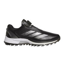アディダス adidas　アディゼロ ゼッドジー 25 ロー ボア メンズ スパイクレス ゴルフシューズ OMX77 JS1768　2025年モデル ブラック/シルバー/メタリック