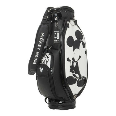 ディズニー モノクローム ミッキー ゴルフ キャディバッグ XYMG5FC1 00 ホワイト　2025年モデル ホワイト