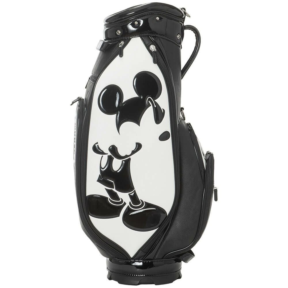 ディズニー モノクローム ミッキー ゴルフ キャディバッグ XYMG5FC1 00 ホワイト　2025年モデル ホワイト 詳細4