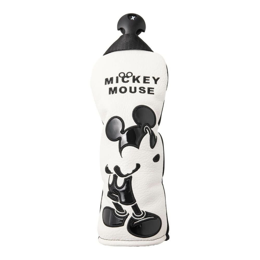 ディズニー モノクローム ミッキー ゴルフ ユーティリティ用 ヘッドカバー XYMG5FH3 00 ホワイト　2025年モデル ホワイト