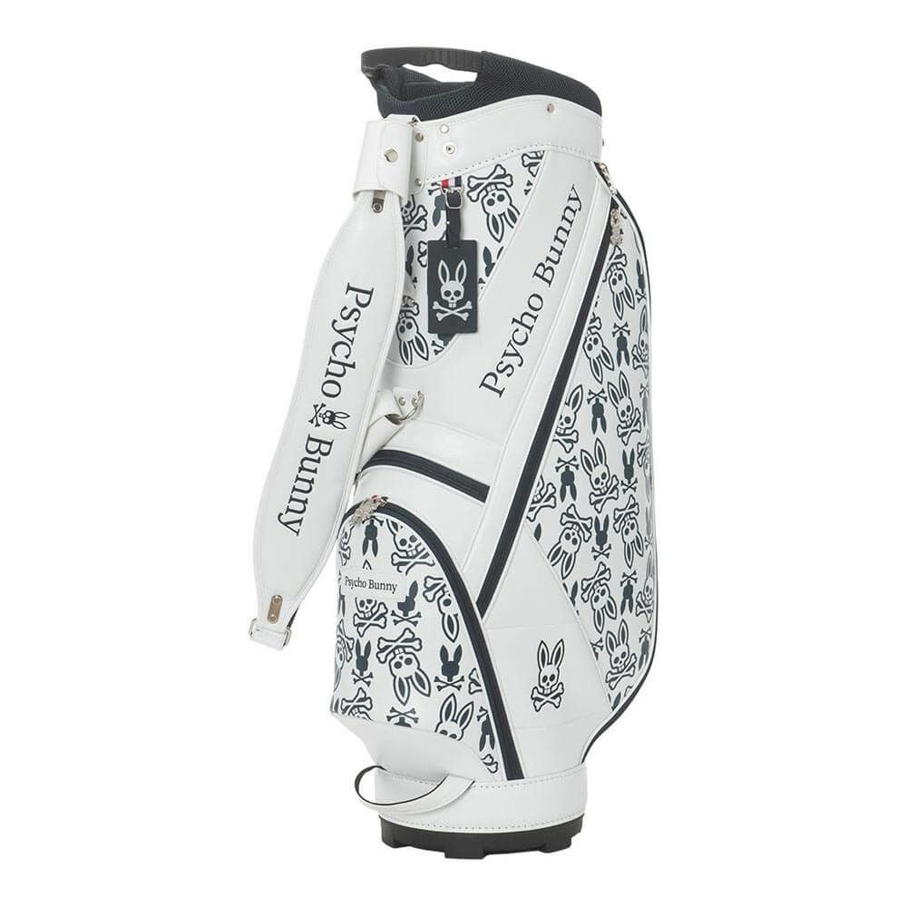 サイコバニー PsychoBunny　MONOGRAM キャディバッグ PBMG5FC5 00 ホワイト　2025年モデル ホワイト