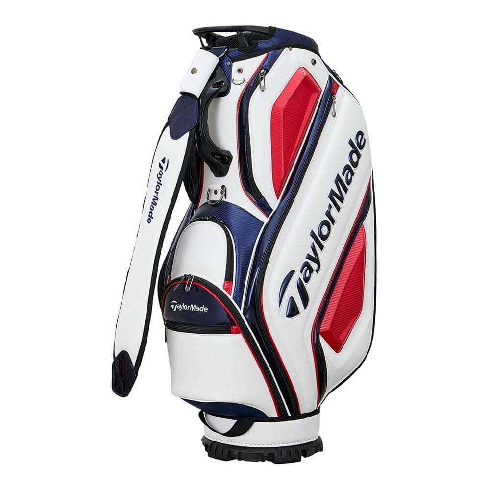 テーラーメイド　オーステック メンズ キャディバッグ UN725 M13504 ホワイト/ネイビー/レッド　2025年モデル ホワイト/ネイビー/レッド