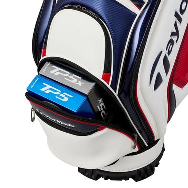 テーラーメイド　オーステック メンズ キャディバッグ UN725 M13504 ホワイト/ネイビー/レッド　2025年モデル ホワイト/ネイビー/レッド 詳細4