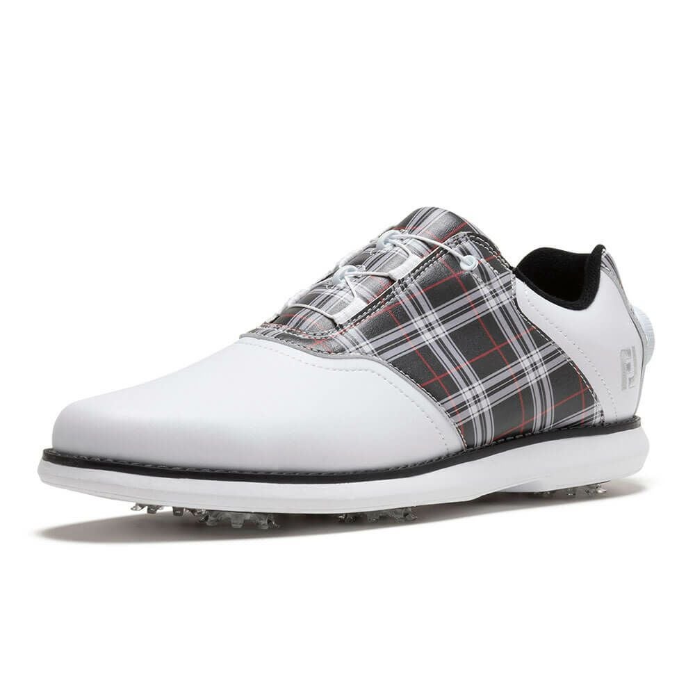 フットジョイ　イーコンフォート ボア 2025年モデル レディース ソフトスパイク ゴルフシューズ 98768 ホワイト/ブラック/レッド 詳細1