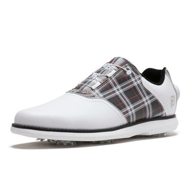 フットジョイ　イーコンフォート ボア 2025年モデル レディース ソフトスパイク ゴルフシューズ 98768 ホワイト/ブラック/レッド 詳細1