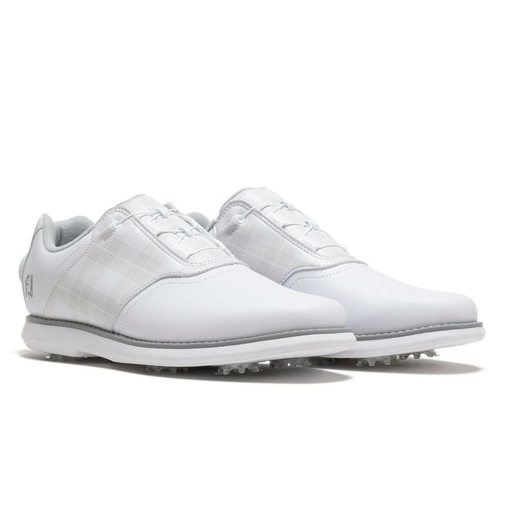 フットジョイ FootJoy イーコンフォート ボア 2025年モデル レディース ソフトスパイク ゴルフシューズ 98773 ホワイト/ホワイト/グレー
