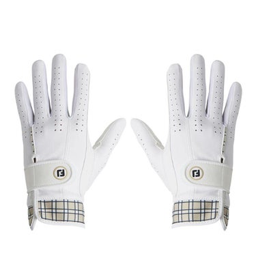 フットジョイ FootJoy　eComfort イーコンフォート 2025年モデル レディース 両手用 ゴルフグローブ FGLE25 WB ホワイト/ベージュ ホワイト/ベージュ